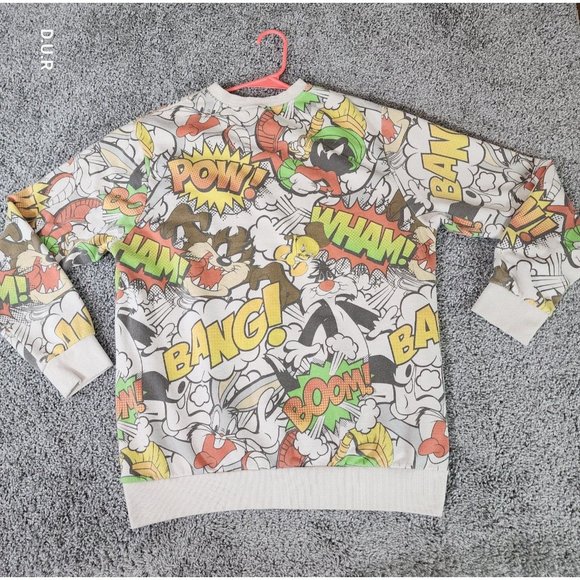 Looney Tunes‎ Sweatshirt Men's XL 46-48 Bugs Bunny And Crew Long Sleeve Casual - Picture 1 of 8